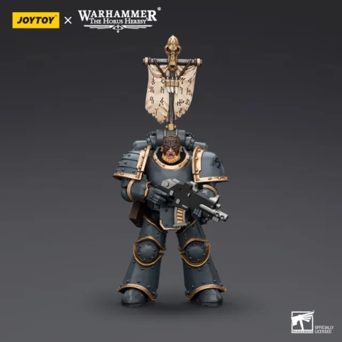 JOYTOY - Space Wolves Grey Slayer Pack - Grey Slayer with Legion Vexilla