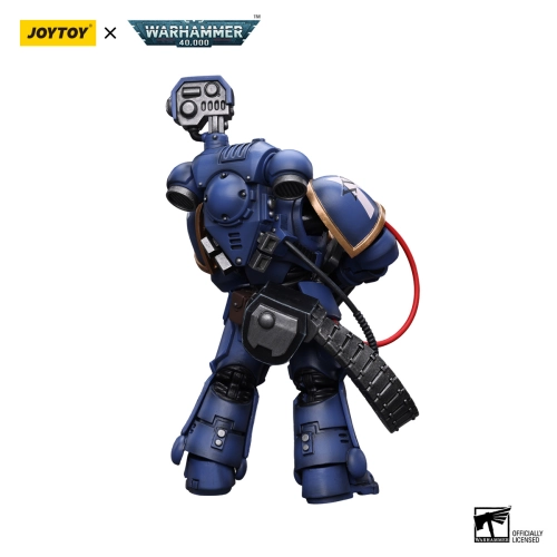 JOYTOY Ultramarines Desolation Marine with Castellan Launcher Superfrag 1/18 12 cm