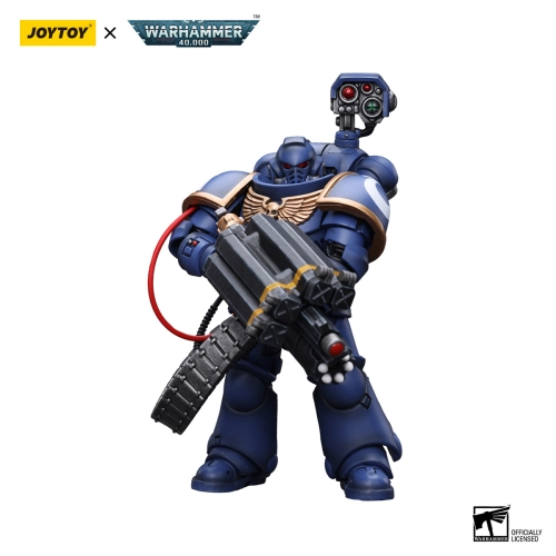 JOYTOY Ultramarines Desolation Marine with Castellan Launcher Superfrag 1/18 12 cm