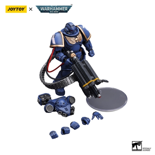 JOYTOY Ultramarines Desolation Marine with Castellan Launcher Superfrag 1/18 12 cm