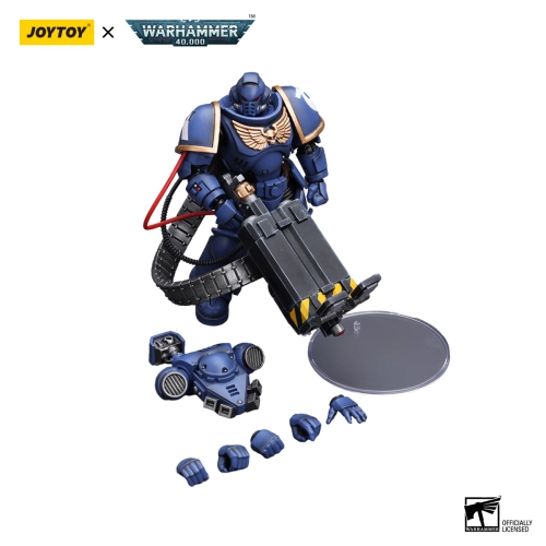 JOYTOY Ultramarines Desolation Marine with Castellan Launcher Superkrak 1/18 12 cm