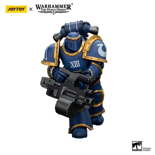 JOYTOY Ultramarines Legion MKIII Tactical Support Squad Legionary with Heavy Bolter Warhammer The Horus Heresy Action Figure 1/18 20 cm