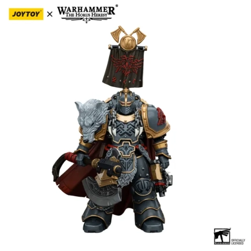 JOYTOY Space Wolves Legion Praetor with Power Axe and Combat Shield Warhammer The Horus Heresy 1/18 12 cm