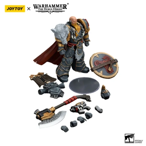 JOYTOY Space Wolves Legion Praetor with Power Axe and Combat Shield Warhammer The Horus Heresy 1/18 12 cm