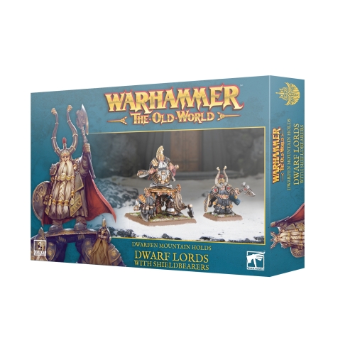 Cheap Miniatures Dwarfen Mountain Holds Dwarf Lords with Shieldbearers from Games Workshop