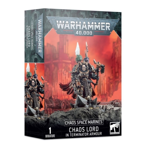 Cheap Miniature Chaos Space Marines Chaos Lord in Terminator Armour from Games Workshop