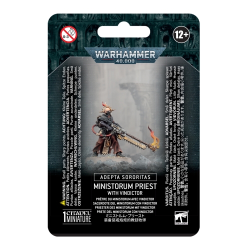 Cheap Miniature Adepta Sororitas Ministorum Priest with Vindictor from Games Workshop