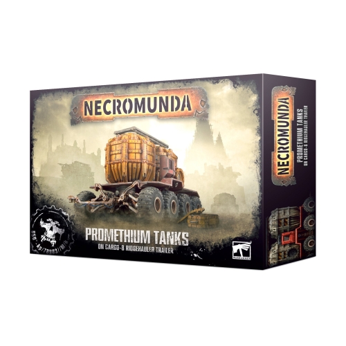 Cheap Miniature Necromunda Promethium Tanks on Cargo-8 Ridgehauler Trailer from Games Workshop