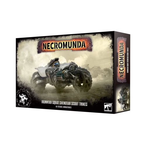 Cheap Miniatures Necromunda Ironhead Squat Svenotar Scout Trikes from Games Workshop